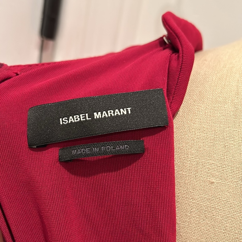 Isabel Marant Robe Jinelima Raspberry Dress - Picture 10 of 12
